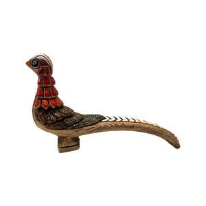Vintage Artesania Rinconda Handmade Clay Pheasant Bird Figurine – Uruguay